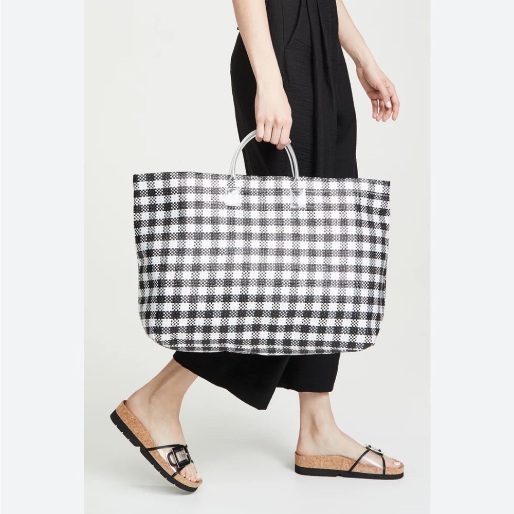 Madewell Black & White Gingham Tote